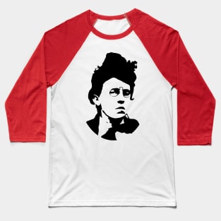 Emma Goldman Silhouette - Anarchist, Feminist, Socialist Baseball T-Shirt